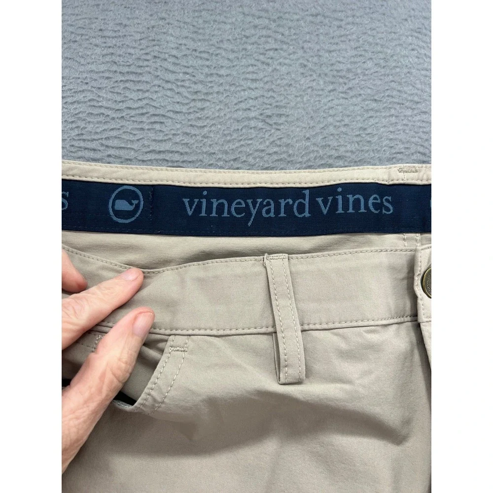 Vineyard Vines Mens On The Go Pants Mens 38x30 Khaki Tan Performance Chino